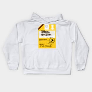 Jamaica Kingston travel ticket, Kids Hoodie